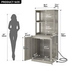 Large Hidden Litter Box Furniture W  Shelves And Charging Station Cat Enclosure