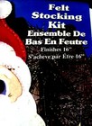 Santa   Bear 16  christmas Stocking Kit  Applique Felt Sequins 5072
