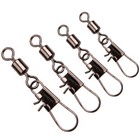 100 Pcs Fishing Rolling Barrel Swivel With Interlock Snap Connector 14 -4 0 