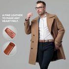Marino   s Men Genuine Leather Dress Belt With Single Prong Buckle - Tan - 36