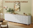  78 7 Inch Long Dresser For Bedroom  15 Drawer Fabric Dresser For Closet  White