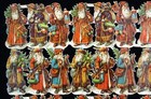 Embossed Die-cut Scrap Sheet - 54 - 2  Santa Claus Or Father Christmas Figures