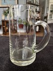 Vintage Clear Glass Martini Cocktail Pitcher  7  Tall  Delicate  Weighted Bottom