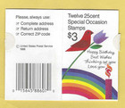Stamp Booklet Us  Special Occasions  25 Cent Stamps  12 Stamps In Booklet