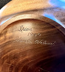 Hand Turned Walnut Bowl 4  Tall 8  Wide