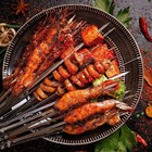 50 Pcs Reusable Stainless-steel Skewers   3 Pcs Tube Storage For Barbecue New