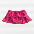 Vintage Old Navy Baby Girls Embroidered Skort Bright Pink 100  Cotton Size 3-6m
