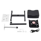 Black Pedicure Stool Chair With Dust Cleaning Fan Adjustable Height 18 9-26 7in