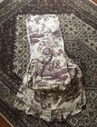 Vintage French Diana Huntress Toile Cotton Fabric Chair Cover   Eggplant Purple