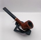 Vintage Genuine Briar Smoking Pipe Pebbled Sandblast Bent Apple Author Estate