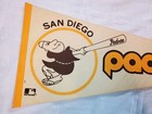 Vintage 1960s-70s Mlb San Diego Padres Swinging Logo Baseball Full Size Pennant