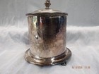 Vtg William Adams English Ornate Silver-plated Biscuit Barrel-cr 1910-1930-c455