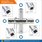 4-way Sillcock Key  2-pack 40cr Water Key  Multi-functional   Utility Wrench  Sh