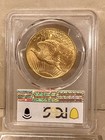 1908d  20 Gold Saint Gaudens Double Eagle No Motto Pcgs Ms64  looks65 