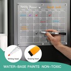 Acrylic Magnetic Dry Erase Board For Fridge   set Of 3 Transparent Planning Boards