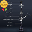 Hookah Set With Everything 4 Hose -  22  Premium Hookah Shisha Set With Glass Va