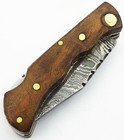 Shardblade Hand Forged Damascus Steel Lock Back Folding Pocket Knife With Sheath