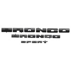 Grille Letter Overlay Black Tailgate Emblem Badge Decal Cover For Bronco Sport