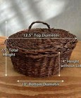 12 5    Rustic Handwoven Vine Basket With Lid And Handle