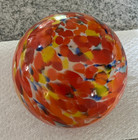 Vintage  Art Deco Czech Glass Globe   Spatter Glass End Of Day Lamp Shade