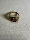 Vtg Disney Mickey Mouse Coin Relief Filigree Ring Gold Tone Sz 9 25 Signet