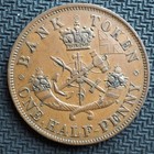 1854 - Bank Of Upper Canada  Bank Token   One Half Penny  - Free Ship  C4478