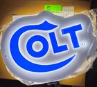 New Colt Firearms Logo Gun Shop Dealer Garage Lighted Sign Krystal Artlite