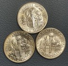 1955 S   1957 P Roosevelt Dimes     Choice Uncirculated - 90  Silver