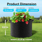 4-pack 5 Gallon Fabric Grow Bags With Handles     Heavy-duty Garden Planters