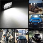 2 Pcs 4 Inch 72w Led Light Bar 12000lm Work Flood Pods Offroad Driving Fog Lamp