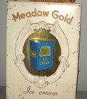 1940 s Meadow Gold Ice Cream- Metal Store Sign Display- Beatrice Foods-label-17 