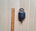 Vtg Caterpillar Tractor Co 1990s Cat Triangle Logo Original Black Padlock W  Key
