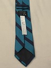Nwot Crewcuts Neck Tie Boys 52    Teal   Black Diagonal Stripes 100  Silk Sz 8-16