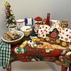 Artisan Christmas Festive Table Dollhouse Miniature 1 12 Scale