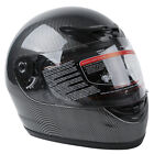 Dot Motorcycle Black Carbon Fiber Flip Up Full Face Street Helmet S M L Xl