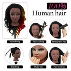 18  100  Real Hair Mannequin Head With Stand For Makeup Practice   Cosmetolog   