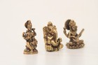 Ganesha Lakshmi Saraswathi Statue Small Brass Hindu Gods Idol Miniature Figurine