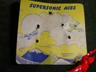 Vtg   50 s Supersonic Aces Hard Plastic 3 Space Figures On Card Premier Products