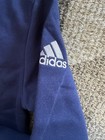 Women   s Adidas Fleece Hoodie Size Small Navy Blue white Logo Nwt