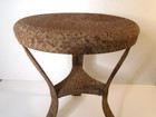 Vintage 3 Leg Milking Stool Cast Iron Metal Antique 