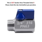 316 Stainless Steel Mini Ball Valve 3 4 Inch Female X Male Npt Thread 1 Pcs