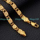 Real 18k Yellow Gold Filled Tarnish-free Italian 8inch Snail Link Chain Bracelet