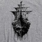 Pirate Ghost Ship T Shirt Jolly Roger Skull Crossbones Scallywag Blackbeard Tee
