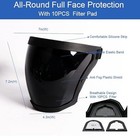 High Definition Plastic Face Shield Mask - Size  1 Count  pack Of 1  1pcs-dark