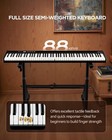 Rhymo 88 Key Semi-weighted Folding Piano Keyboard Wood Texture Bluetooth Midi