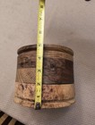 Small Wooden Mixed Wood Barrel Bucket 5 25 High    Length 6 5    Diameter 