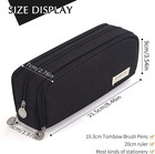 1pc Kawaii Large Capacity Pencil Case 3-compartment Double-sided Storage Bag