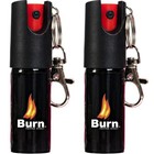 2 Pack Burn Pepper Spray Self Defense Pocket Size Personal Safety Spray Keychain