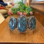Vintage Native American Turquoise Bracelet Sterling Silver Navajo Old Pawn