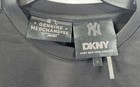 Nwt Dkny Women s New York Yankees Mlb Black Embossed Cropped T-shirt Top S